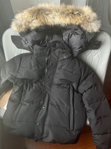 남성 겨울 Fourrure Canada Down Parka Homme Jassen Chaquetas 외부 wolf 늑대 털 후드 Manteau Wyndham Goose Jacket Coat Diver