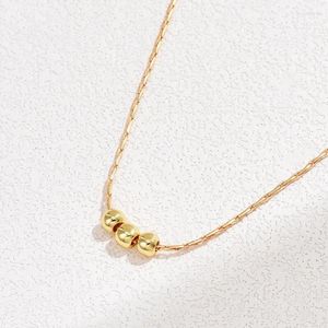 Naszyjniki wiszące Minar Fashion Metallic Peads Strand For Women Girl Oświadczenie 14K prawdziwe złoto platowane miedziane dławiki łańcucha miedzi