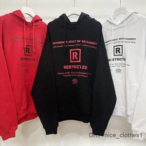 Moletons Mens Hoodies Vetements Moletons Bordados Em Torno Do Pescoço Camisola Solta Pulôver Manga Longa Roupas Top S-XL Survetement 2FNG