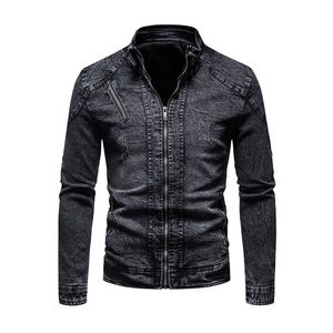 Giacca di jeans primavera e autunno da uomo nuova Giacca di jeans autunno e inverno da uomo per il tempo libero Slim Fit Plus Cappotto ispessito in peluche Top Trend