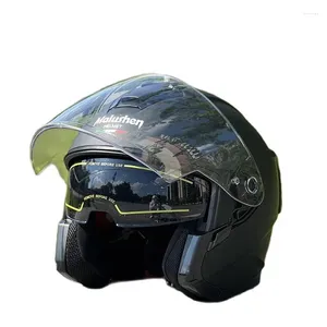 Caschi moto Mezzo casco originale nero opaco doppia lente unisex da corsa adulto estate bambini ECE Capacete casco