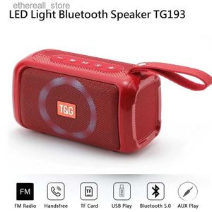 Alto-falantes de telefone celular TG193 TWS Alto-falante LED Luz sem fio Alto-falantes à prova d'água portátil ao ar livre Subwoofer Boombox Sports Music Center Caixa de som Q231021