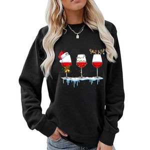 Men's Hoodies Sweatshirts (A+Quality)New Women's Hoodless Sweatshirts Christmas Pattern Print Round Neck Sweater Fashion Graphic Cool Soft Ladies PulloverL231020