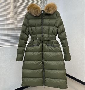 겨울 모피 더 복어 코트 여성 롱 파카 코트 디자이너 여성 패션 퍼프 재킷 클래식 보드 후드 자켓 크기 1-4 23fw