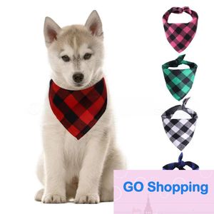 Dog Bandana Christmas Plaid Single Layer Pet Scarf Triangle Bibbs Kerchief Accessories Bibbs For Small Medium Lare Dogs Xmas Gifts Sweet Simple Simple Simple
