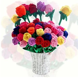 Simple Plush Toy Sun Flower Rose Cartoon Curtain Flower Valentine's Day Bouquet Birthday Wedding Gifts
