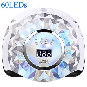 Nail Dryers Powerful 60LEDs LED Nail Lamp For Gel Nail Polish Drying Low Heat Mode Smart Sensor Professional Nail Art Salon Manicure Machine 231020