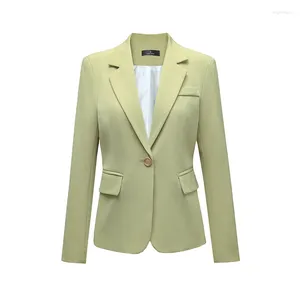 女性用スーツS-4XL大規模グリーンカーキブラックオフィスレディースフォーマルブレザー女性女性スリムシングルボタンビジネスワークウェアジャケット