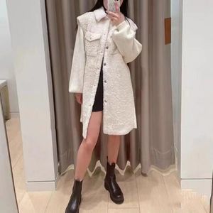 Maje Women Cashmere White Cardigan Long Jacket