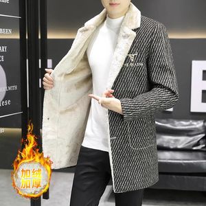 Men's Wool Blends Winter Corduroy Jacket Men Plus Velvet Thickened Warm Overcoat Casual Business Social Windbreaker Clothing 231020
