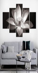 Arte della parete su tela 5 pezzi Immagini di fiori di loto Stampe Poster per la camera da letto Decorazione della parete di casa Pittura su tela Poster e stampe9497469