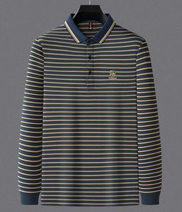 Designer Polo Shirt Autumn Mens T Shirt Stripes Dr Brodery Långärmad lyx Tshirt Herrkläder