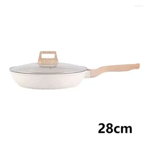 Panelas 28cm Casa sem fumaça fogão elétrico universal fundo plano trigo arroz pedra revestido composto antiaderente