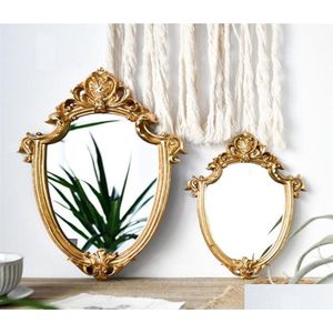 Aynalar Vintage Mirror Enfes Makyaj Banyo Duvar Asma Hediyeler Kadın Lady Dekoratif Ev Dekoru Sarmalları 9530022 Bırak Delive DHM7E