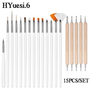 Makeup Tools One Set Acrylic French Stripe Nail Art Liner Brush Tips Professional Supplies Line Drawing Pen Gel Brushes Painting 231020