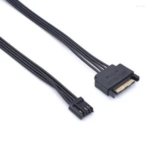 Datorkablar 10st/Lot 20cm 18Awg 15 -stift SATA -hane till 4 Floppy Drive Power Cable för enheter USB3.0 Extender -kort