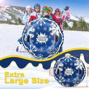 Snowboards Skis YFASHION Inflatable Sled Snowflake Thicken SnowTube Snowboard PVC Winter Inflatable Ski Circle For Kids Grwon-ups Snowboards 231021