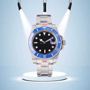 MENS WATCH MOTION Titta 40mm svart automatisk mekanisk mode klassisk stil rostfritt stål vattentätt lyxklocka lysande safir keramisk svart fredag