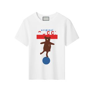 Criança bonito urso t camisa designer meninas meninos camisetas roupas de bebê crianças dos desenhos animados camiseta criança casual manga curta tshirt luxo topos cyd23102107