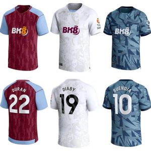 23 24 Camisas de futebol Home 2023 2024 Aston Villas Camisa de futebol Away terceiro Camisetas MINGS McGINN BUENDIA WATKINS Maillot Preto goleiro top