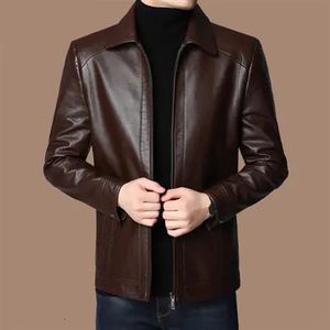 Herrläder faux läder män läderdräkt jacka män smal fit blazer pu kappa mode läderjacka streetwear casual blazer jackor manlig ytterkläder 231020