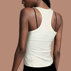 LU LU Lemens Align Yoga Shirt Regatas Tee com Senknit Colete de treino antibacteriano Alta Elástico Respirável de secagem rápida Treino de corrida Ginásio Mulheres Tops