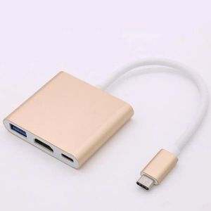 USB-C 3.1 Type-Cから4K HD-OUT 1080PコネクタデジタルAVマルチポートアダプターOTG USB 3.0ハブ充電器用12 