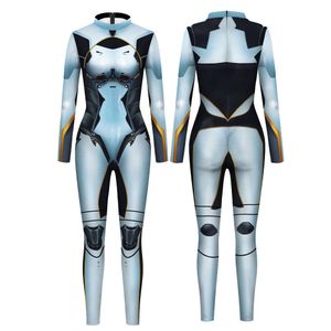 Ny Combat Armor 3D Print Women Sexy Jumpsuits Fashion Party Cosplay Skinny Bodysuit Carnival Costumes Fancy Monos Muje