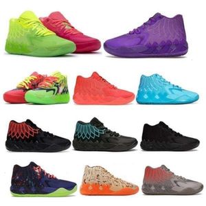 Basketball Melo Shoes Lamelo Ball MB 1 MB.01 01 Lameloball Lamelos Rick and Galaxy Green 2023 Men Man Trainer Sneaker Storlek 7 - 12