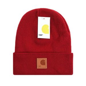 Classico designer autunno inverno stile caldo cappelli a cuffia uomo e donna moda LOGO Carhart 23 colori berretto lavorato a maglia autunno lana all'aperto berretti con teschio caldo C-13