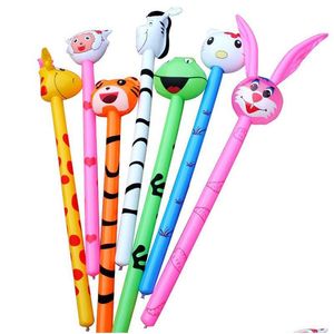 Ballon 120Cm Cartoon Aufblasbarer Ballon Tier Langer Hammer Keine Verletzung Kinder Stick Spielzeug Baby Kinder Spielzeug Zufallsspielzeug Geschenke Neuheit GA Dhfgk