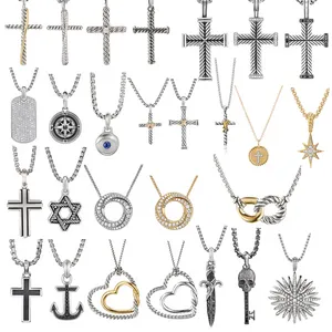 High Quality Deluxe CROSS Pendant Necklace Women for Men DY Cable Classic Buckle Bracelet Gold Sterling Sier Free Shipping