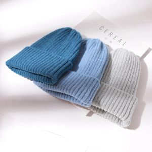 Cappelli a tesa larga Cappello a cuffia color caramello per le donne Cappello invernale a maglia imitazione cashmere Skullies Caldo berretto morbido a cuffia Ragazza femminile Gorros 231020