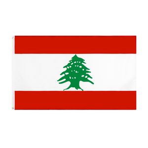 3x5Fts 90x150cm Bandiere della Repubblica libanese Bandiera del Libano Banner in poliestere per la decorazione esterna interna Commercio all'ingrosso diretto della fabbrica