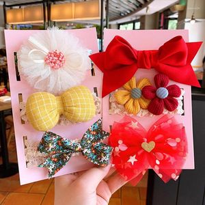 Hair Accessories 3Pcs/set Baby Girl Headbands Cute Bows Lace Flower Crown Born Headband Princess Hairband Turban