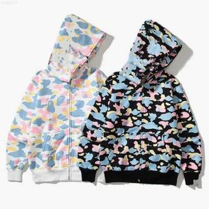 Męskie bluzy bluzy 23SS Projektanci mężczyźni kobiety sweter Y2K Hoodie Cute Camo 2023 NOWOŚĆ ZIP Różowy niebieski polar Top Wersja Street Fashion Under unisex Ubranie