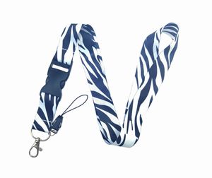 Correias de telefone celular encantos 10pcs zebra-listra para esporte cordão para mp3/4 chaves corrente titular cartões de identificação colhedores de fivela destacáveis para mulheres homens