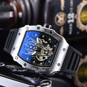 Designer High quality Top luxury men's watch Quartz chronograph Swiss Ice Out Hip Hop rubber Band Sports men's watch