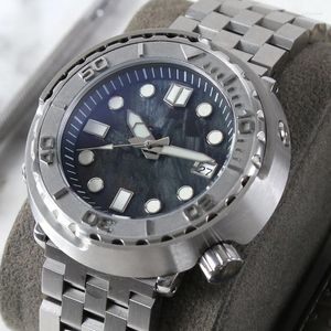 腕時計カスタム/ロゴなしNH35メンズマグロウォッチ904Lステンレス鋼LUMEオートマチックメカニカルスライバー防水時計サファイアクリスタル