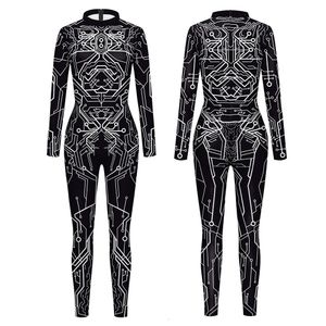 2 cores o ultra tecnologia padrão 3d impressão sexy bodysuits feminino/masculino manga longa cosplay 2023 novo macacão