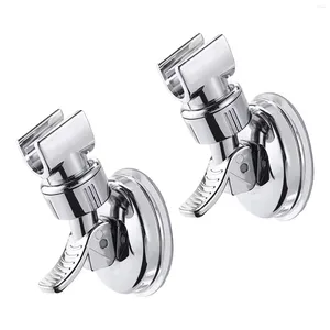 Bath Accessory Set 2pcs Replacement Practical Reusable Sturdy Removable Stable Smooth Suction Cup Chrome For Bathroom Polished Shower Head