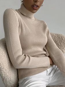 Womens Knits Tees Women Turtleneck Sweater Knitted Soft Pullovers Cashmere Jumpers Basic Sweaters For Autumn Winter 231021