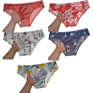 Slip da uomo in rete modello intimo floreale pantaloni a vita bassa slip con schiena intera custodia per bikini trasparente elastico mutande sexy leggings mini boxer