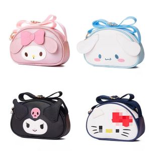 Cartoon Cute Mini Kuromi Big Ear Dog One Shoulder Crossbody Bag Lipstick Stationery Storage Small Square Bag Makeup Bag