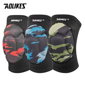 Elbow Knee Pads AOLIKES 1 Pair Protective Thick Sponge Brace High Elastic NonSlip Basketball Volleyball Sleeves Support 231020