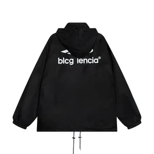 BLCG LENCIA Mens Jaquetas Blusão Zip Com Capuz Listra Outerwear Qualidade Hip Hop Designer Casacos Moda Primavera e Outono Parkas Roupas de Marca 5227