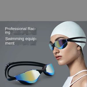 Schwimmbrille wasserdicht Antifogging Galvanik High-Definition-Profi für Männer und Frauen mit transparenter Rennschwimmausrüstung PF