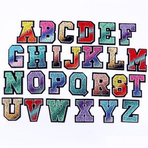 Sybegrepp Colorf English Letters Tandborste broderier järn på för klädväska kläder Applique ABC DIY plagg Drop Deliver