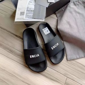 płaska podeszwa luksusowe slajdy slajdy designerskie sandały gumowe buty baseny z 3d beżowy czarny litera Double B Slipper