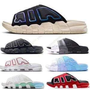 Designer Pippen Slides Sandaler Mer uptempos män Kvinnor tofflor Black White Red Sports Runners tofflor Sandle Mens Outdoor Beach Casual Sliders 36-45